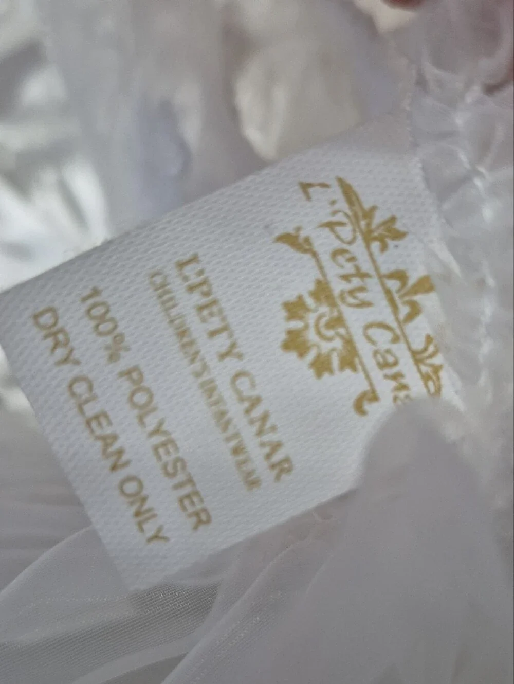 NWT L'Pety Canar Luxury Heirloom Embroided Christening Baptism Gown Bonnet S/3M